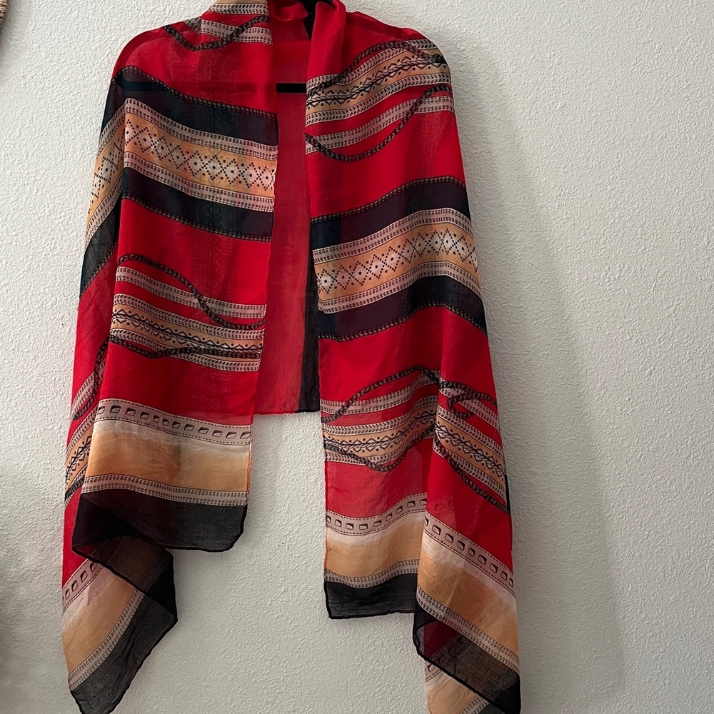 Southwestern Patterned Scarf- Wrap-coverup
Large, oversized
Shawl,
OS